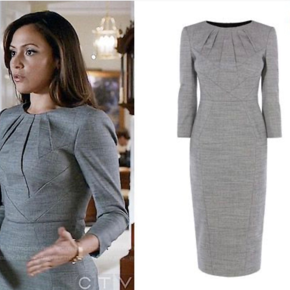 Karen Millen tailored professional pencil midi dress